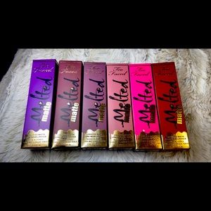 Too faced melted matte lip stain (6 included)